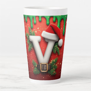 Festive Sabta Hat V For Winter Decor Latte Mug