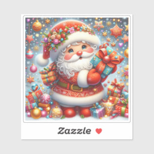 Festive Santa and Joyful Christmas