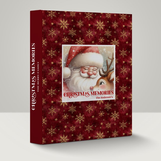 Festive Santa and Rudolph Christmas Scrapbook Gift Binder (Festive Santa and Rudolph Christmas Scrapbook Album Gift

)