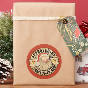 Festive Santa approved Christmas Classic Round Sticker