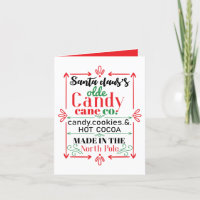 festive Santa candy cane company add sentiment