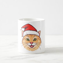 Festive Santa Cat Mug – Perfect Christmas Gift