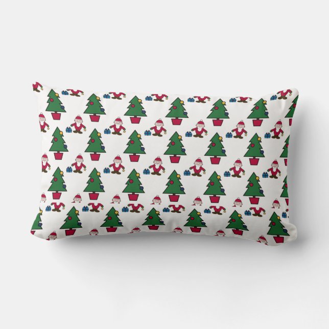 Festive Santa Christmas Pillow (Back)