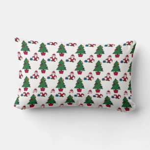 Festive Santa Christmas Throw Pillow   Cozy