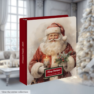 Festive Santa Claus Binder Monogram Memory Keepsak