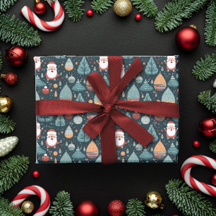 Festive Santa Claus Christmas Wrapping Paper