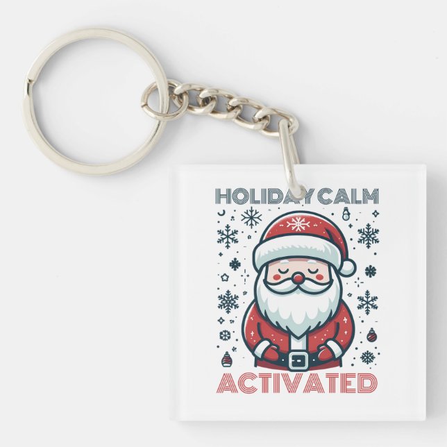 Festive Santa Claus Keychain (Front)