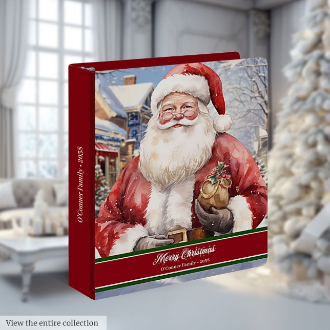 Festive Santa Claus Ring Binder Memory Keepsake (Festive Santa Claus Ring Binder Memory Keepsake)