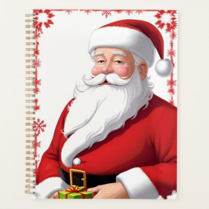 Festive Santa Claus with Christmas Tree Planner