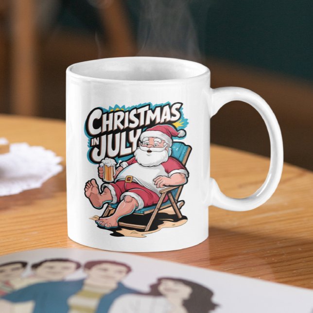 Festive Santa Enjoying Beer Break Coffee Mug (Creator Uploaded)