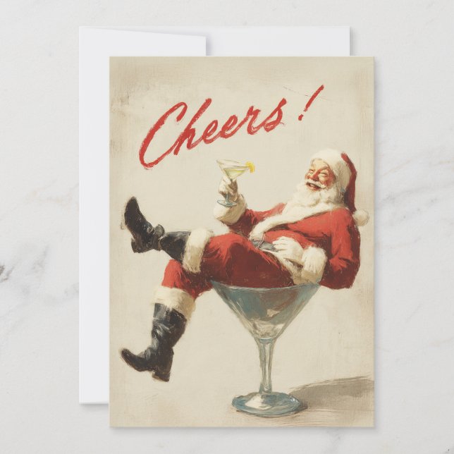 Festive Santa Holiday Cheers (Front)