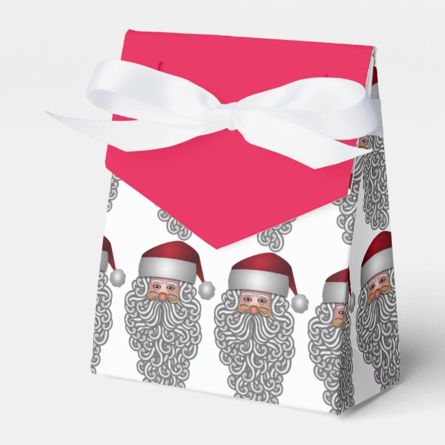 Festive Santa Holiday Favor Box (Front Side)