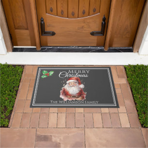 Festive Santa Merry Christmas Doormat