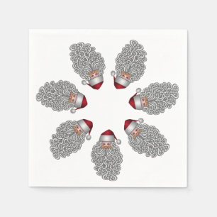 Festive Santa Ring Holiday Party Napkin