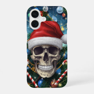 Festive Santa Skull Phone Case
