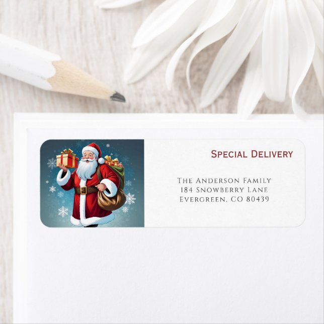 Festive Santa Special Delivery Return Address (Insitu)