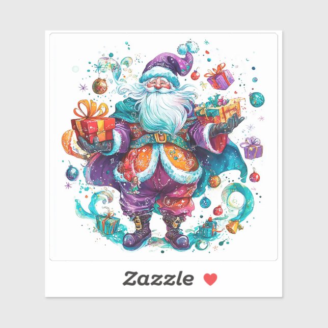 Festive Santa Spreading Cheer in Dec (Sheet)