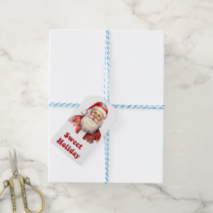 Festive Santa tags for cheerful gifting