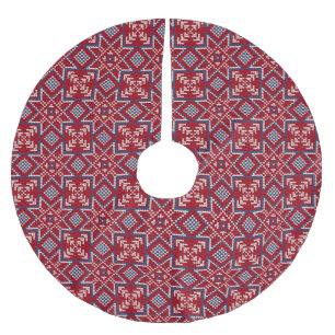 Festive Scandinavian Sweater Pattern Brushed Polyester Tree Skirt
