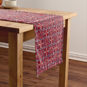 Festive Scandinavian Sweater Pattern Short Table Runner