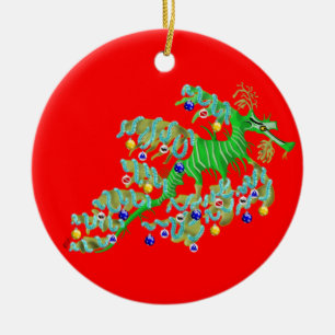 Festive Sea Dragon Ornament