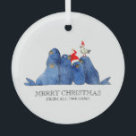Festive Sea Lions Watercolor Ornament<br><div class="desc">A fun group of festive Sea Lion with Santa hats on,  and a pesky Sea Gull sitting on top of one of the Sea Lions. A great designs for anyone who loves the sea,  or Sea Lions in particular!</div>