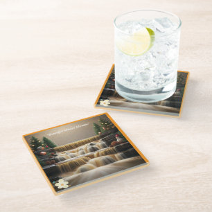 "Festive Season's Cheer" Glass Coaster
