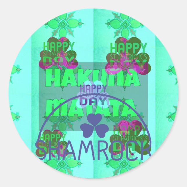 Festive Shamrock Captivating St. Patrick's Floral  Classic Round Sticker (Front)