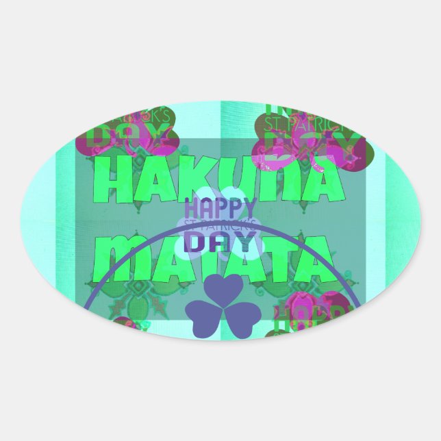 Festive Shamrock Captivating St. Patrick's Floral  Oval Sticker (Front)