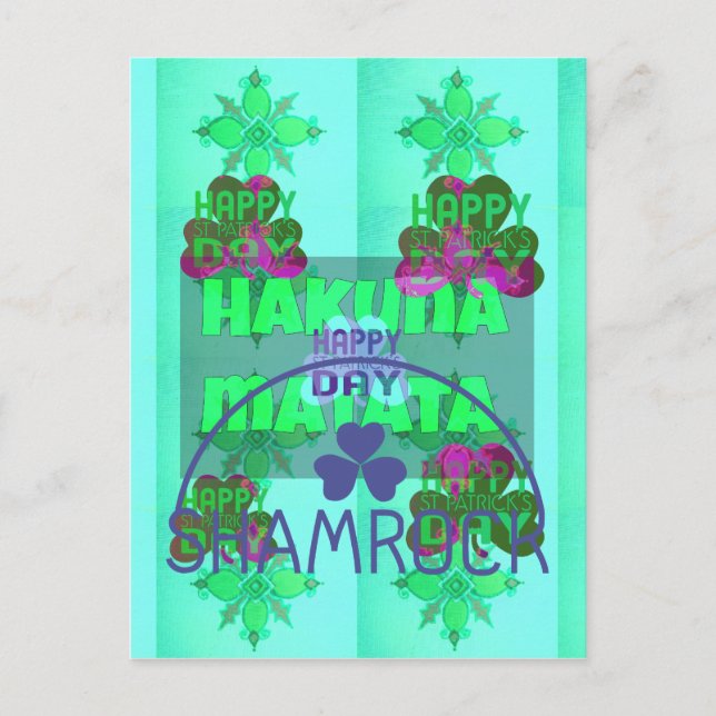 Festive Shamrock Captivating St. Patrick's Floral  Postcard (Front)