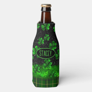 Festive Shamrock Personalized Bottle Cooler