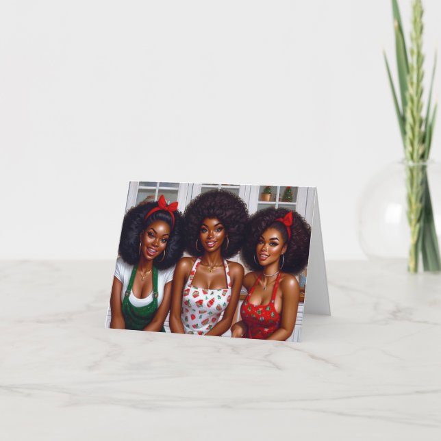 Festive Sisterhood Blank Christmas Card (Front)