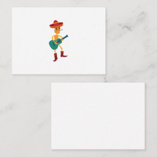 Festive Skeleton Guitar Player Card