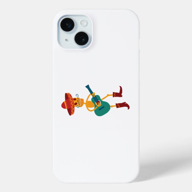 Festive Skeleton Guitar Player Case-Mate iPhone Case (Back)