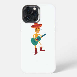 Festive Skeleton Guitar Player iPhone 13 Pro Max Case