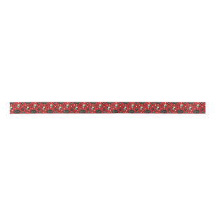 Festive Skull Gift Ribbon Satin Ribbon