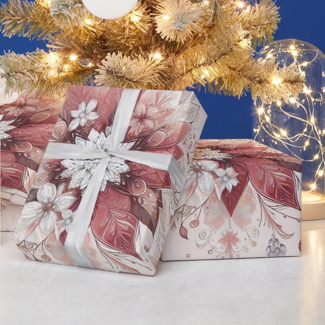 Festive Snow Flakes Wrapping Paper (Holidays)