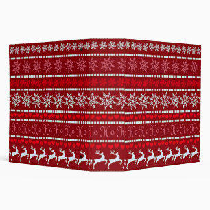Festive Snowflake and Reindeer Design Binder