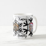 Festive Snowflake Christmas Family Photo Collage Coffee Mug<br><div class="desc">This elegant snowflake pattern design is perfect for the holiday season with the family. It can be gifts for Christmas,  New Year's Eve,  winter celebrations,  or any family gathering.</div>