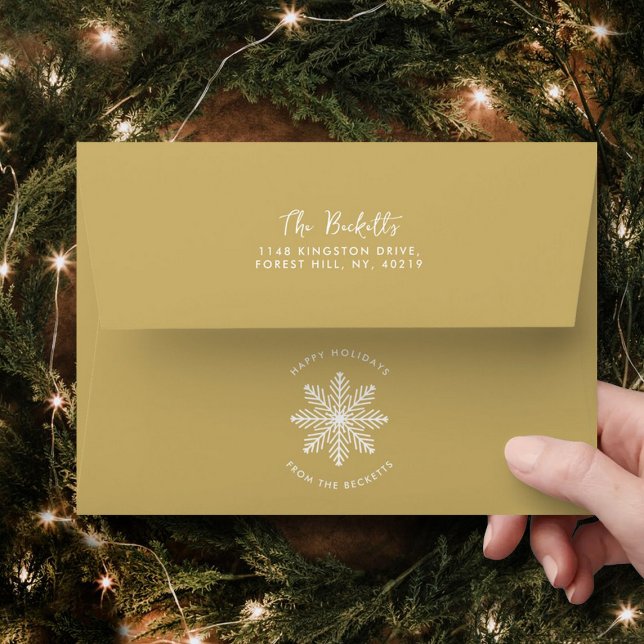 Festive Snowflake Christmas Holiday Envelope (Creator Uploaded)