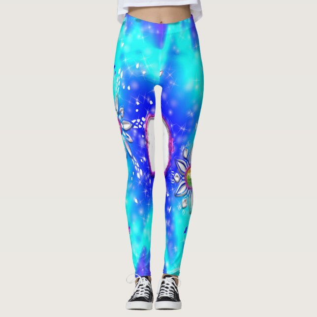 Festive snowflakes leggings (Front)