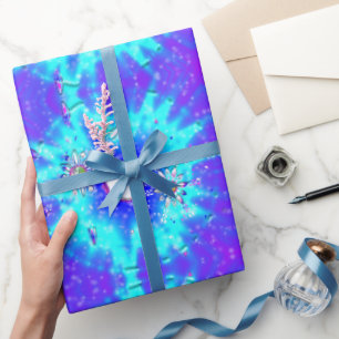 Festive snowflakes wrapping paper