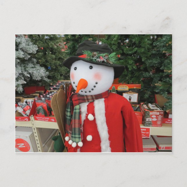 Festive Snowman, 2 Postcard (Front)