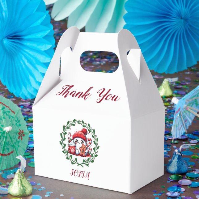 Festive Snowman and Gingerbread  Favor Box (Party)