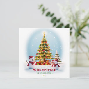 Festive Snowman, Carte de Noël