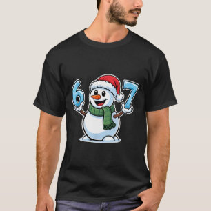 Festive Snowman Christmas Winter Cheer 67 Number  T-Shirt