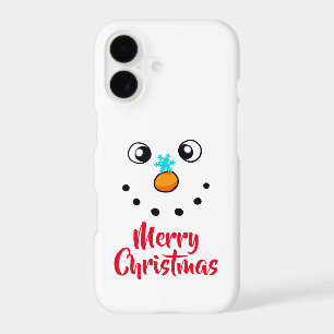 Festive Snowman Face Merry Christmas