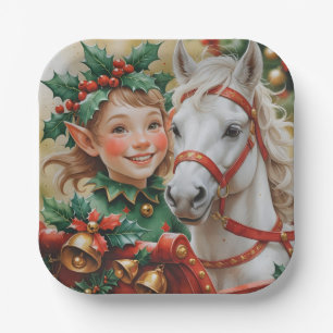 Festive Snowman Family Christmas Collection Paper Plate