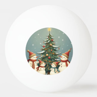 Festive Snowman Family Christmas Collection Ping Pong Ball