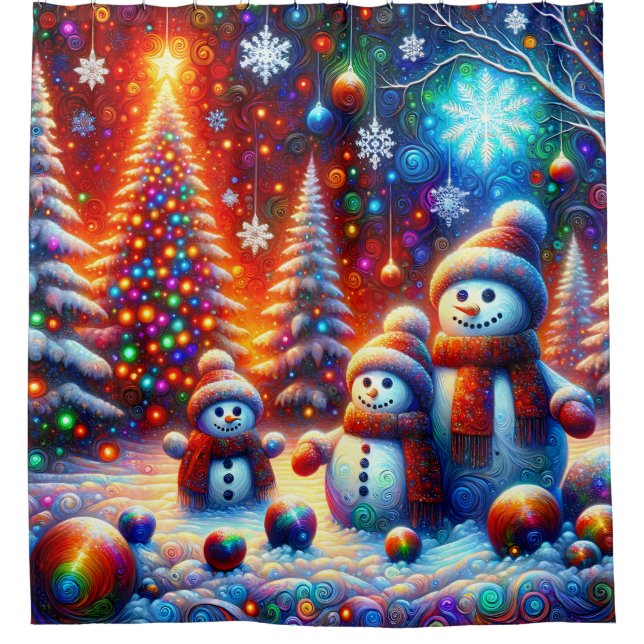 “Festive Snowman Family Portrait” (Front)